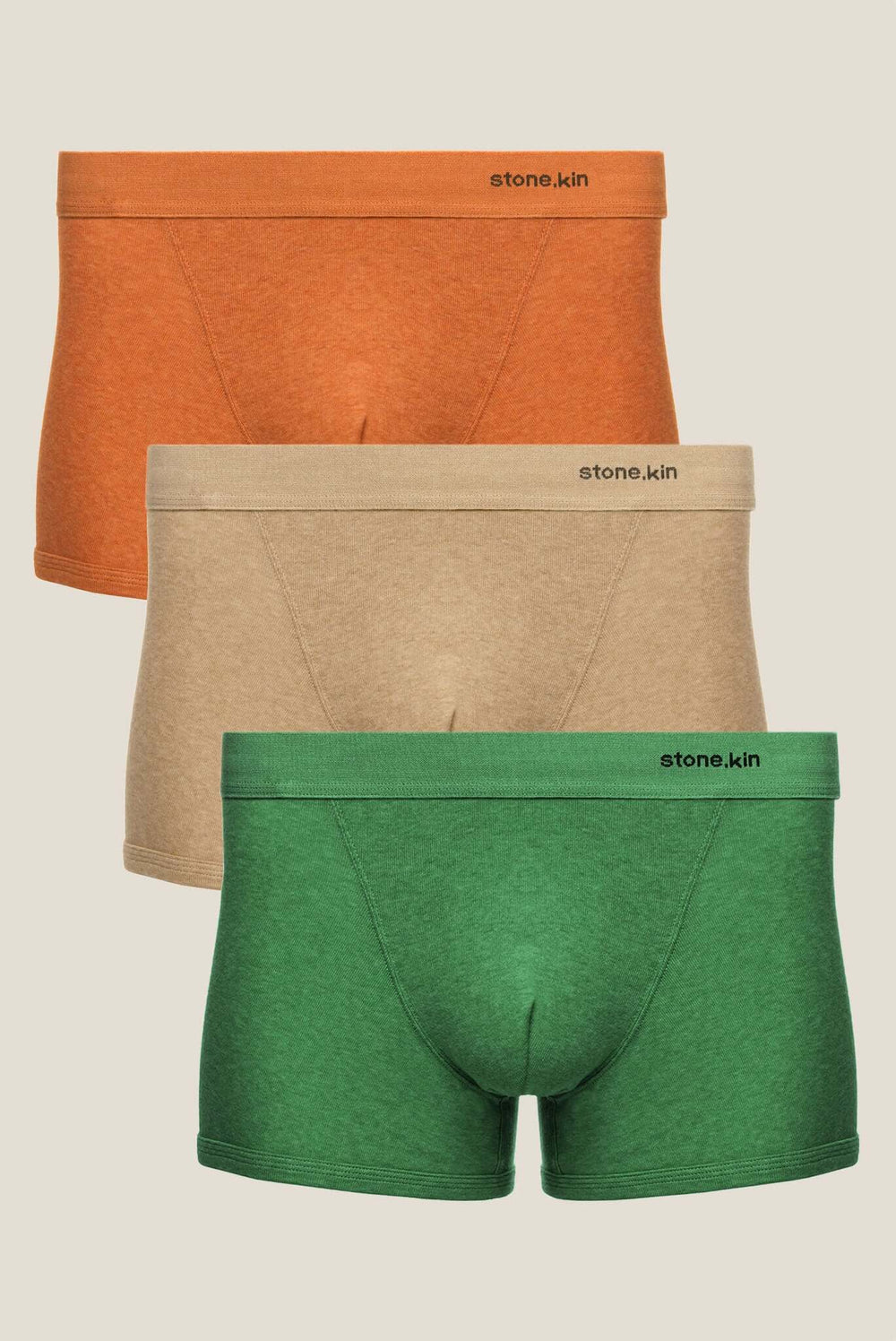 Boxer Brief 3 Pack in Organic Cotton - Papaya, Sand & Pandanus