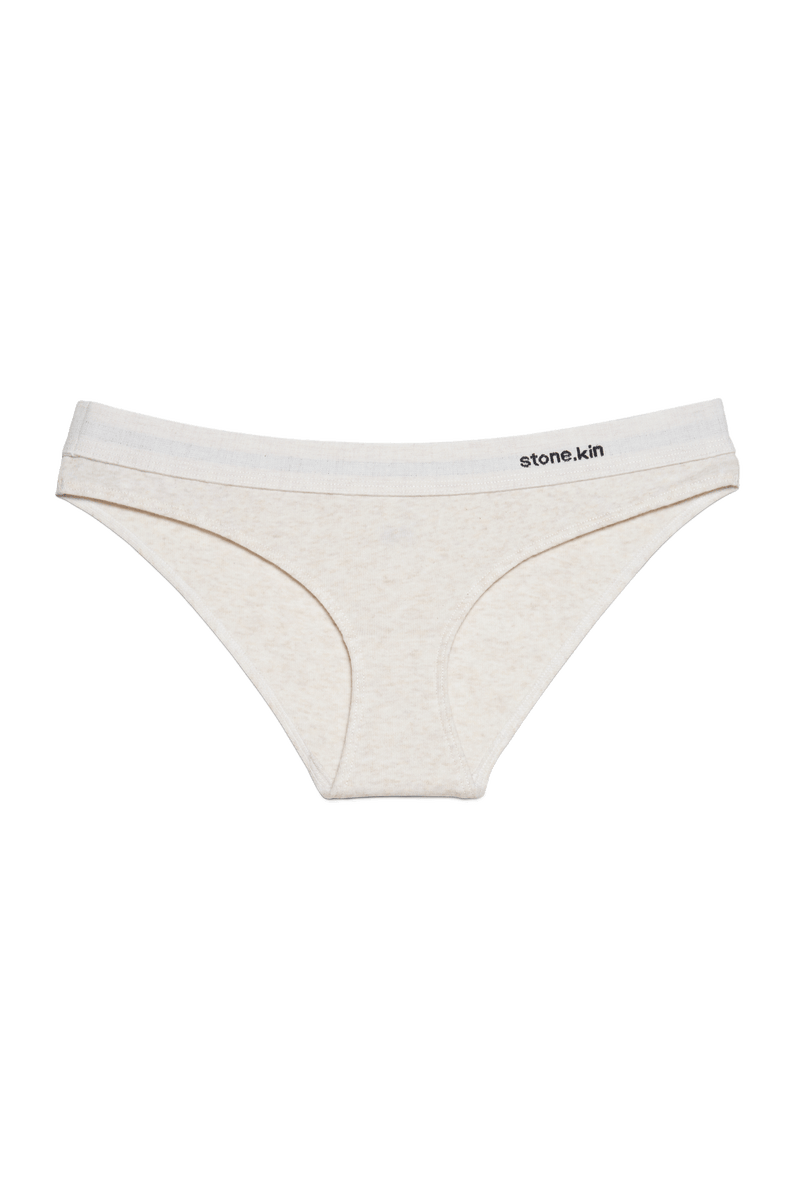 Cheeky in Organic Cotton Rib - Bone