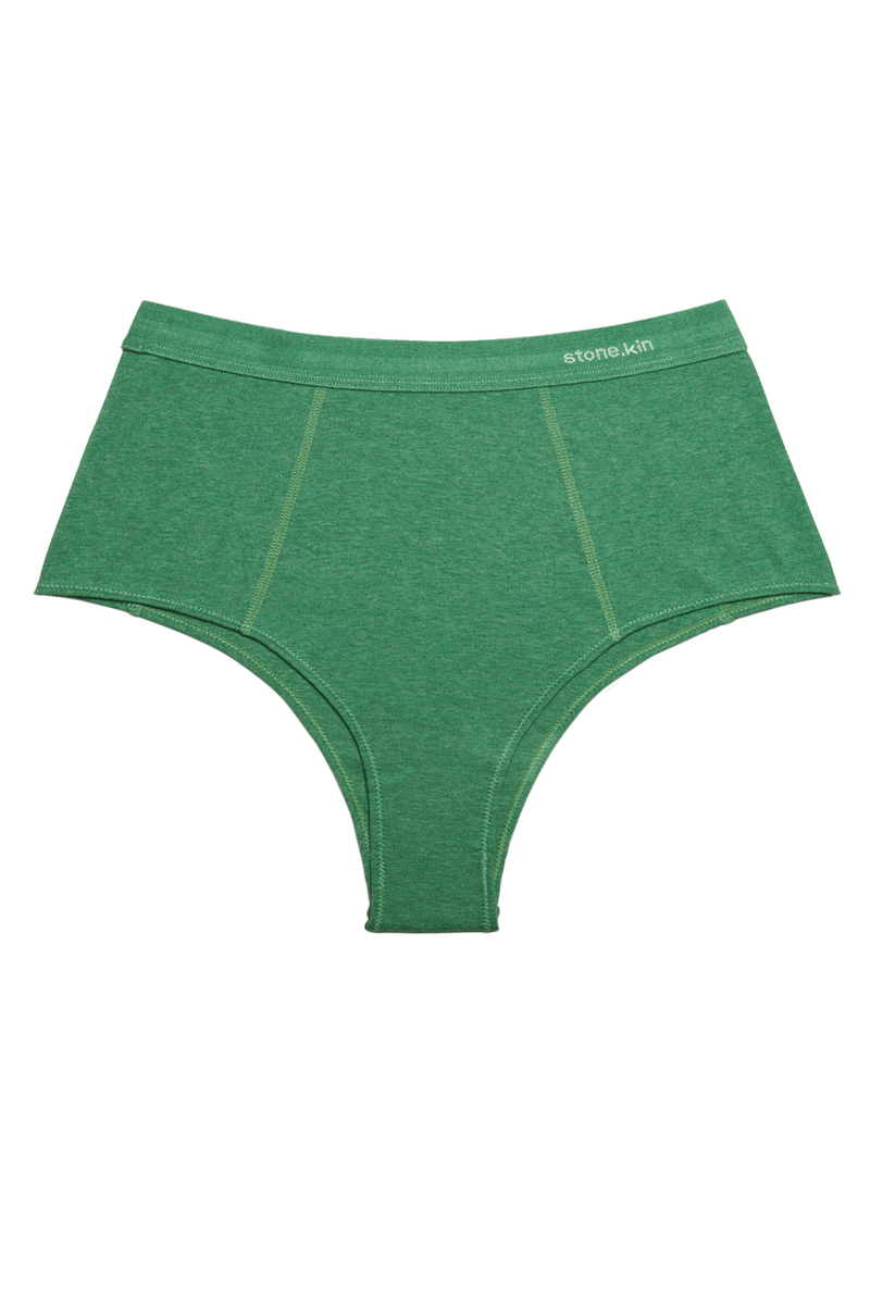 Hi Brief in Organic Cotton Rib - Pandanus