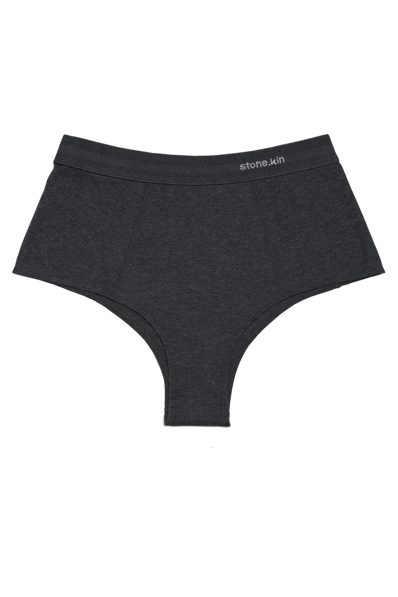 Hi Brief in Organic Cotton Rib - Tar
