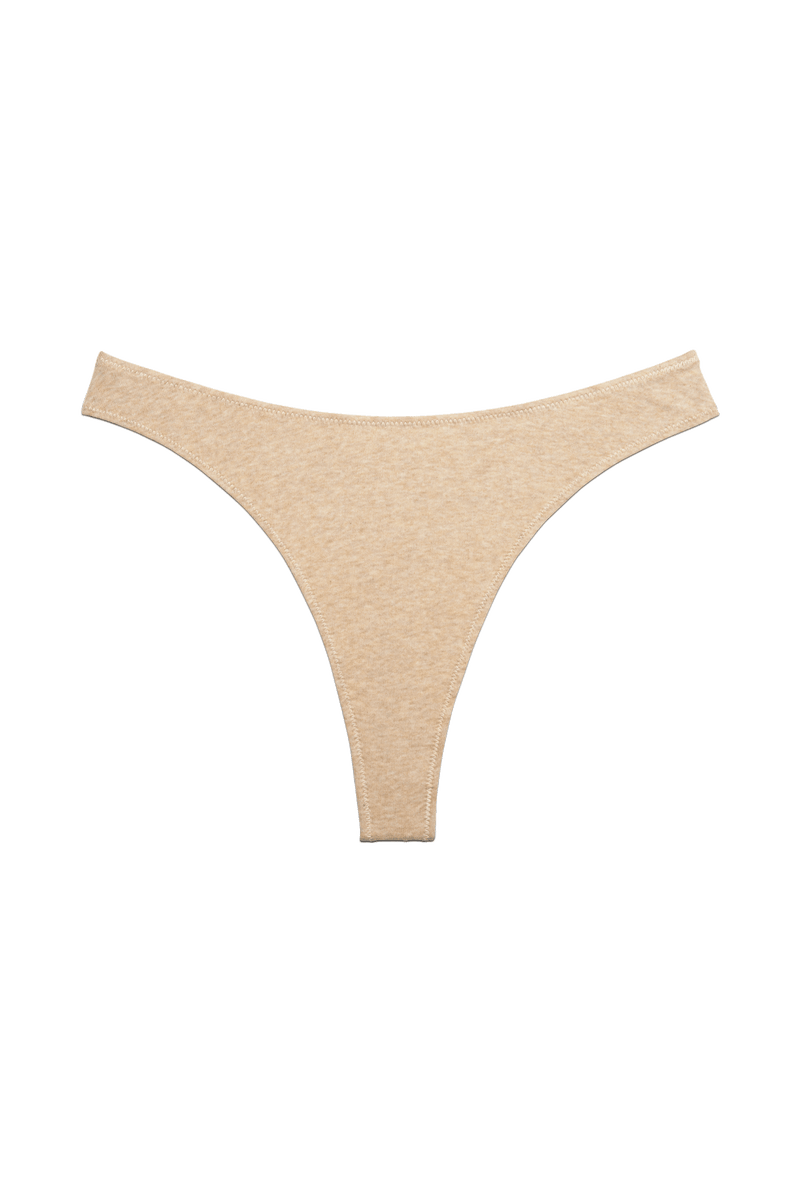 Hi~Thong en coton bio côtelé - Sable